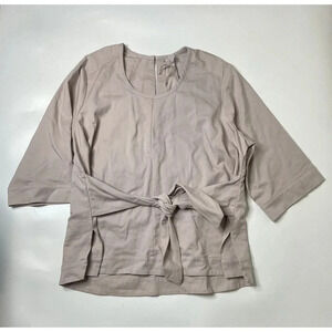 MELISSA McCARTHY Seven7 Light Pink Front Tie 3/4 Sleeve Blouse Womens Size 3X